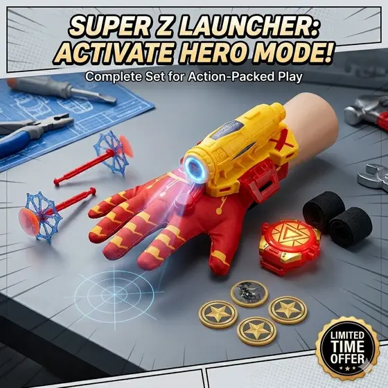 Luva Lançador Super Z Lança Dardo Ventosa - Zein