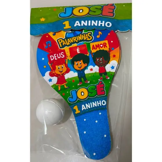 Kit par de raquete Personalizada Infantil Lembrancinha Festa | Ping Pong Personalizado Todos os Temas