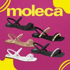 Sandália Rasteirinha Moleca Birken Confortável Macia Feminina Garota Casual Elegante Casual Chique
