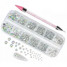 Kit Unha Nail Art Pedrarias Furta Cor Decoração Caneta Pega Strass Profissional