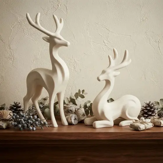 Kit 2 RENA Decoração de Natal Presepio Cenário de Natal