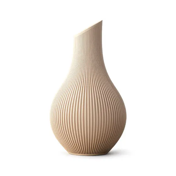Vaso Decorativo Canelado Moderno Minimalista para Sala Quarto e Escritório