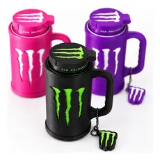 Copo Monster Com Tampa De Lata Abridor | Porta Lata Criativo