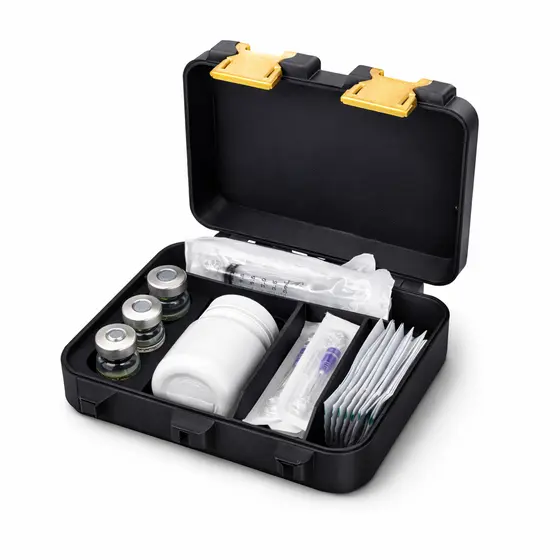 Caixa Maromba (Danone, Suco, Brocolis) Porta 3 Vials 10ml + Seringas e Agulhas Organizadas Design Premium