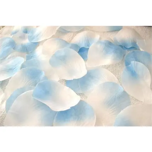 Kit de Pétalas Artificiais Azul com Branco - 1000 Pétalas