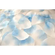 Kit de Pétalas Artificiais Azul com Branco - 1000 Pétalas
