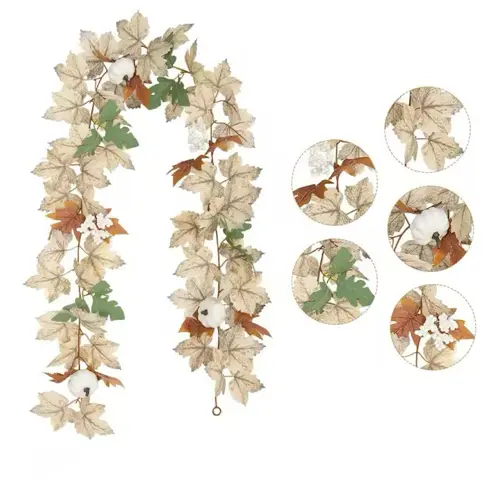 Kit De Folhas Artificiais Maple Plátano Canadenses Arranjo