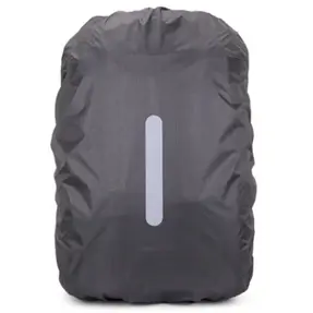 Capa de Mochila Impermeável Refletiva Camping Média Cinza