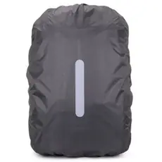 Capa de Mochila Impermeável Refletiva Camping Média Cinza
