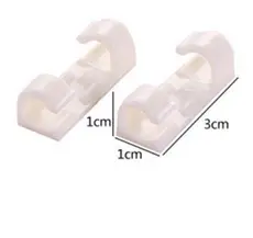 Kit Clip Organizador De Fios E Cabos Adesivo 20UN Branco