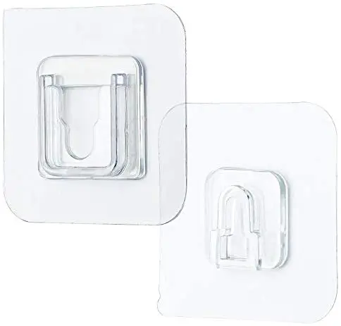 Kit Clip Organizador Parede Adesivo Gancho Transparente
