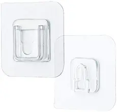 Kit Clip Organizador Parede Adesivo Gancho Transparente