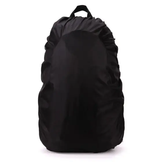Capa de Mochila Impermeável Camping Média Preta
