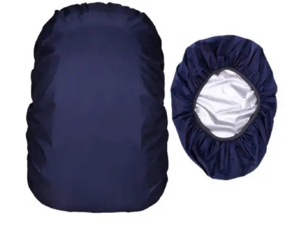 Capa de Mochila Impermeável Camping Média Azul Marinho