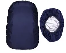 Capa de Mochila Impermeável Camping Média Azul Marinho