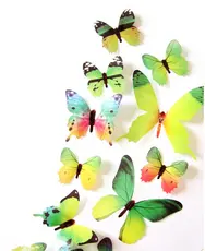 Kit Borboleta Adesivo Decorativo Parede Colorida Verde