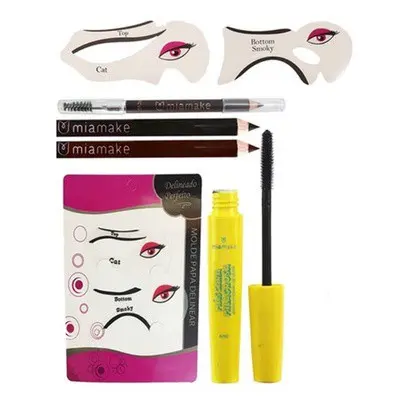 Kit Completo Sobrancelha Lapis Sombra Molde Rimel