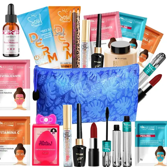 Kit Completo Sobrancelha Lapis Sombra Molde Rímel