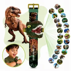 Relógio Dinossauro Luzes Projetor Infantil Tiranossauro Rex Imagens Dino Brinquedo Menino Interativo