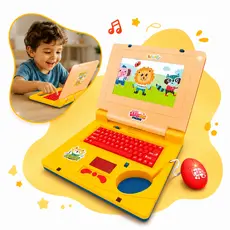 Notebook Brinquedo Laptop Computador Infantil Musical Luz e Educativo Presente Meninos e Meninas
