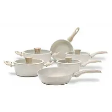 Jogo de Panelas Brinox Antiaderente Ceramic Life Sirius Vanilla - 6 Peças com Indução