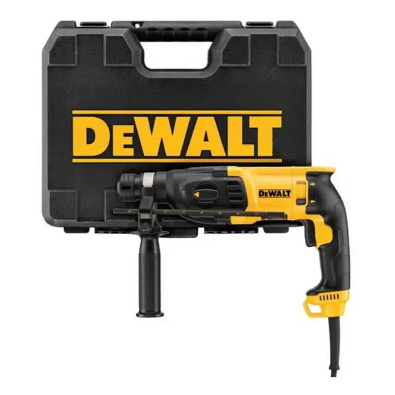 Martelete Perfurador Rompedor 3 Modos 1500 Rpm DEWALT D25133KB2 Com Maleta