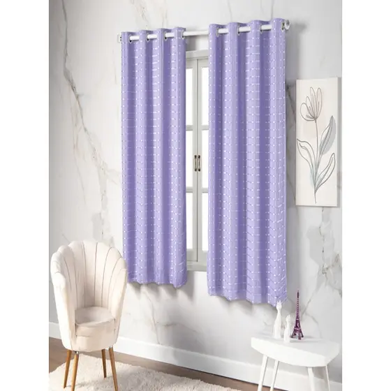 Cortina Blackout Pvc Colorido Voil Xadrez 2,80x2,30 Metros