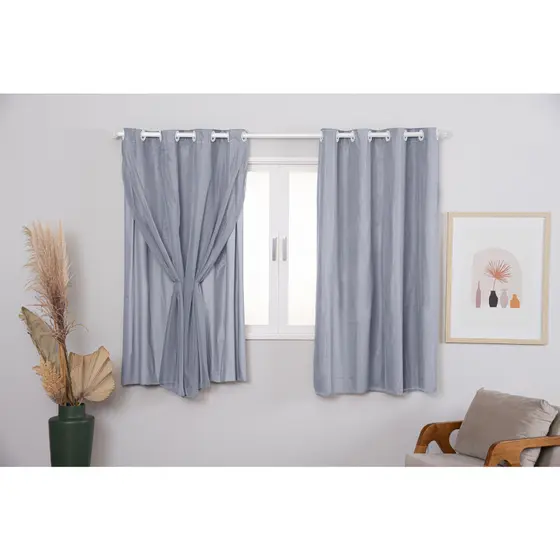 Cortina Blackout Com Tecido voil liso 2,80m x 2,30m blackout 100% Voil Liso