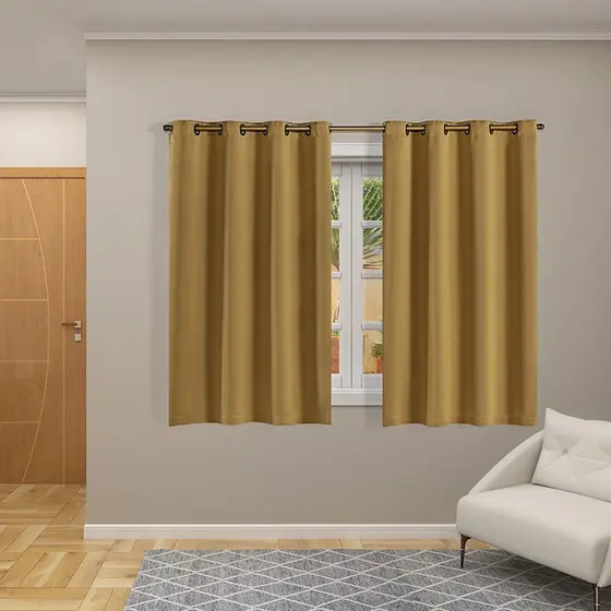 Cortina Blackout Corta Luz 70% Sala Quarto 2,70x1,60 Metros