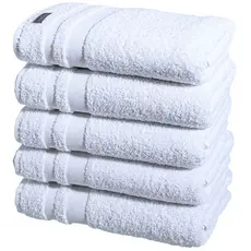 Toalha De Banho Alice Alta Absorção 500Gr Gramatura Hotel Branca  Kit  05  Extra Grossa Grande