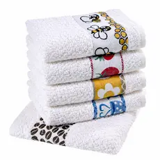 Kit com 10 Toalhas de Louça Alta Absorção Algodão Detalhe em Jacquard Cozinha Copa