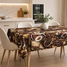 Toalha de Mesa PVC Impermeável 140x140cm Estampa • Mesa Quadrada 4 Lugares • Fácil Limpar Laune Haus
