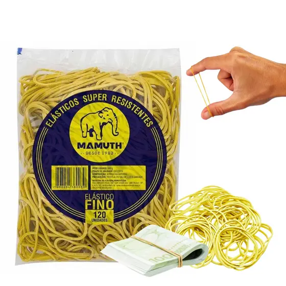 Elastico De Dinheiro Liga Liguinha Amarelo 100g