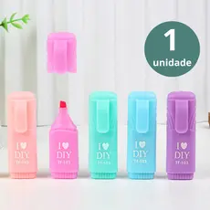 Marca Texto Mini Fluorescente com Clip