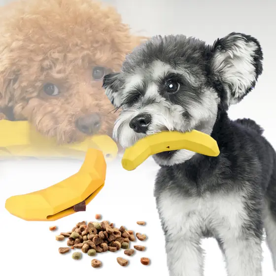 Brinquedo Interativo Recheável Cachorro Banana Geométrica