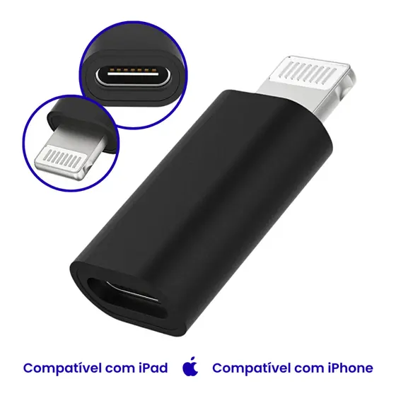 Adaptador Conversor OTG USB-C Compatível Com Lightning