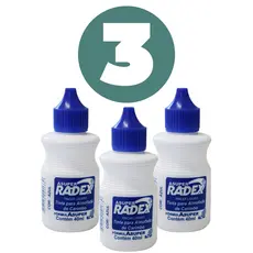 Kit 3 Tinta Almofada para Carimbo Azul 40ml Alto Rendimento