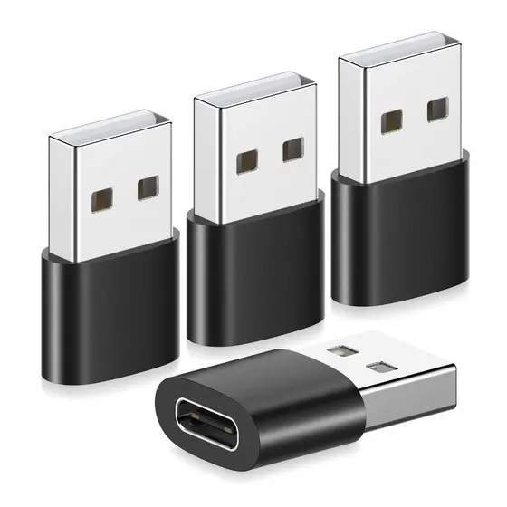 Adaptador Plug Tipo C Fêmea Para USB Macho Kit C/ 3 Conversor Para Celular