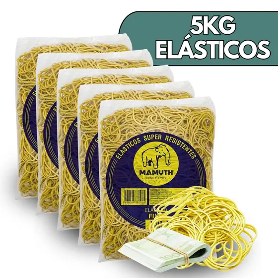 Elastico De Dinheiro Escritório Liguinha Amarelo Kit Tamanho Fino - Escolha Seu Kit