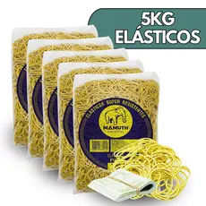 Elastico De Dinheiro Escritório Liguinha Amarelo Kit Tamanho Fino - Escolha Seu Kit
