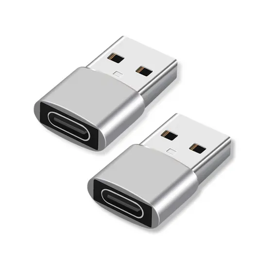 Kit 2 Un Adaptador Plug Usb Tipo C Para Usb 3.0 Macho Dados Otg