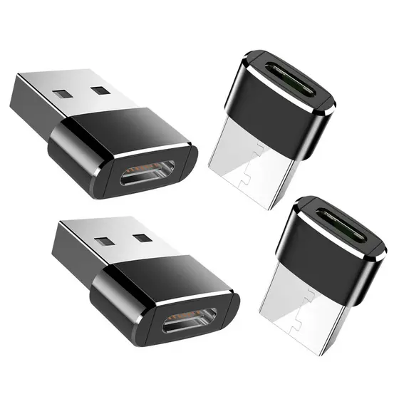 Kit 4 Adaptador Plug Usb Tipo C Para Usb 3.0 Macho Dados Otg