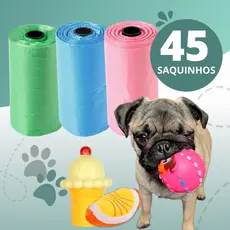 Saquinhos Refil Cata Coco Suporte Mordedor Pelúcia Sacolas Prático Para Pet - Escolha Seu Kit
