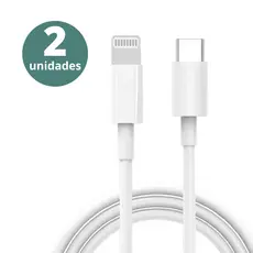 Kit 2 Unidades Carregador Compatível Com Iphone Cabo Usb C Turbo