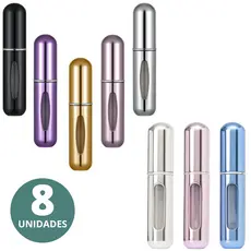 Mini Frasco 5ml Spray Para Viagens Portátil Perfume 8 Unidades Reutilizável