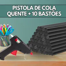 Pistola De Cola Quente Bivolt Pequena Grande + Bastões Cola Quente Grossa Fina - Escolha Seu Kit