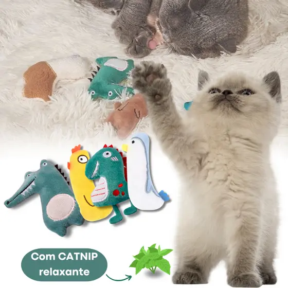 2 uni Brinquedo para Gato Pelúcia Pet Anti Stress Catnip Kit