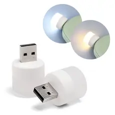 1 Un Mini Luminária USB LED Cor Fria Ou Quente Leitura Noturna Notebook Powerbank