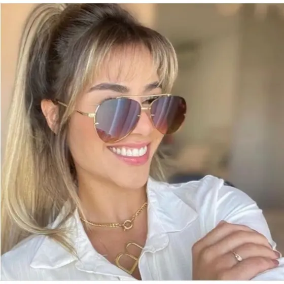 óculos aviador de sol unissex masculino e feminino com proteção UV400 l
