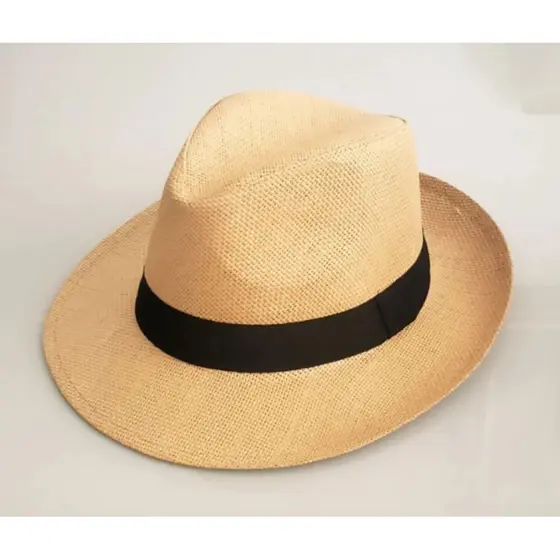 Chapéu Moda Panamá Aba Média Casual Praia Unissex modelo bohemio